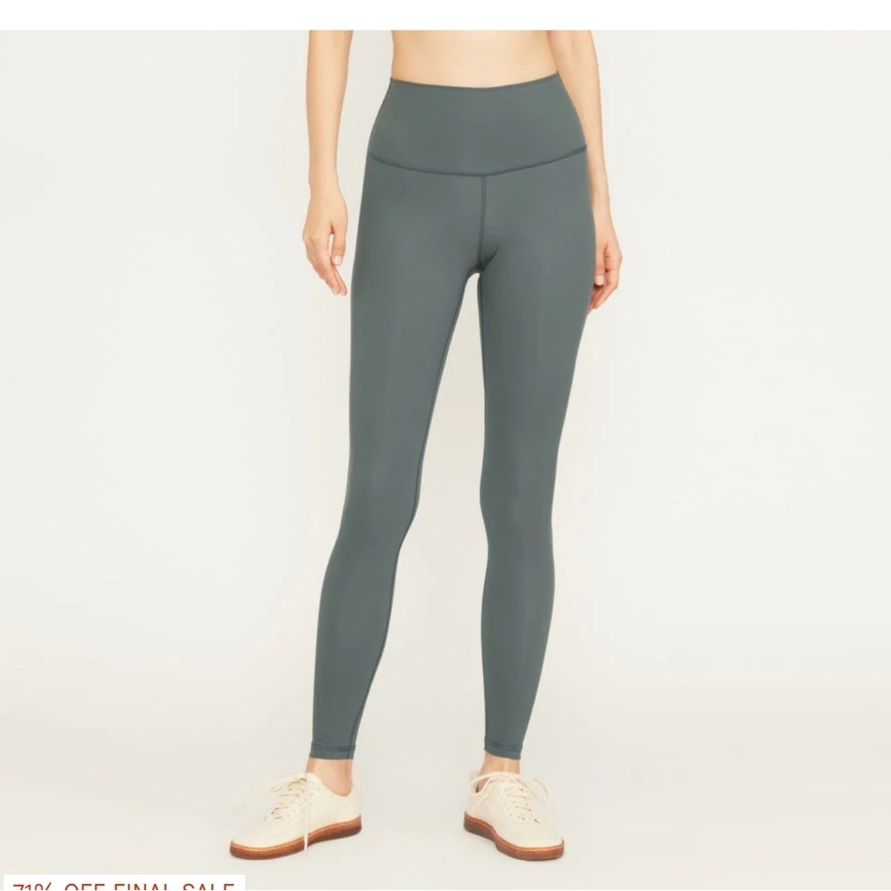 Everlane Performer High Rise Leggings Pine Green Stretch Athleisure XL Active